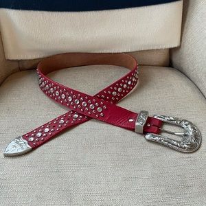 Red DDD Bling Belt